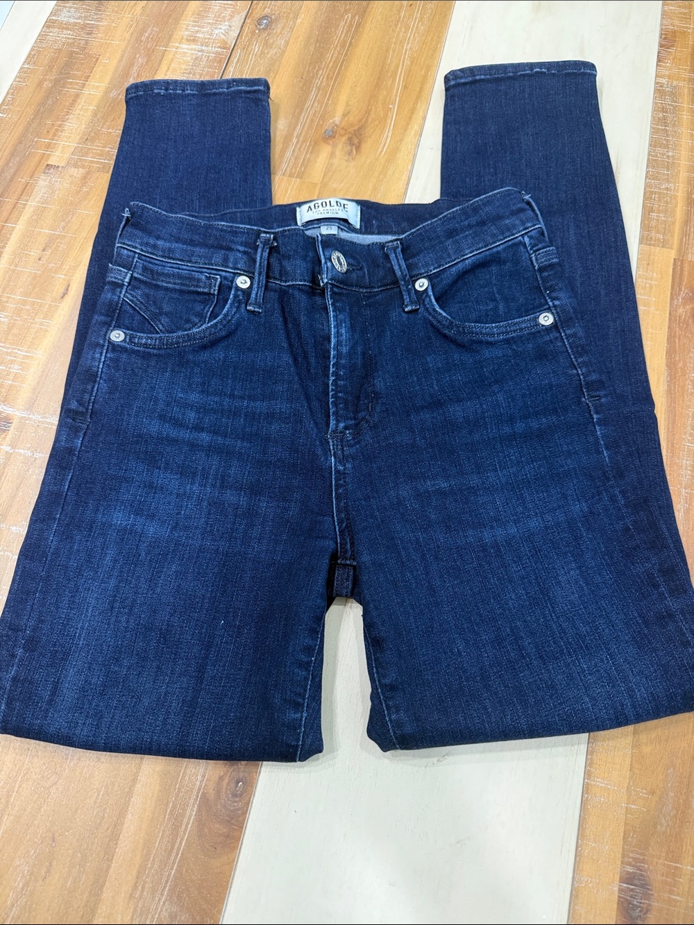 Agolde Women's Dark Indigo Skinny Jeans